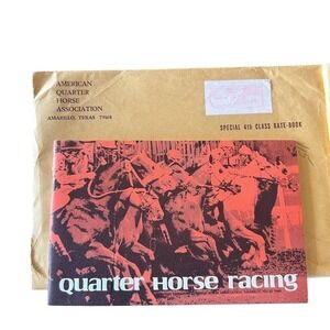 Vintage Quarter Horse Racing Booklet by American Quarter Horse Assoc.